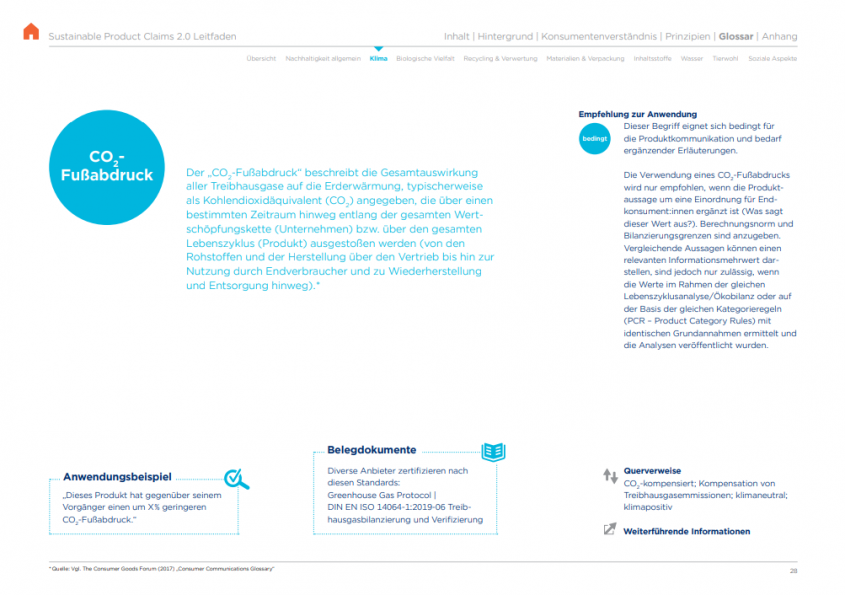 HDE Klimaschutzoffensive Sustainable Product Claims 2.0 Leitfaden