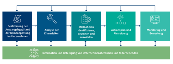 HDE-Adapt Raiffeisen Waren GmbH Schema eines systematischen Klimaanpassungsprozesses