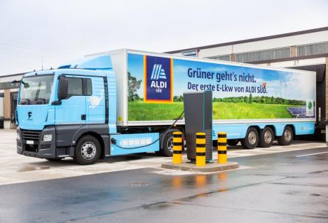 ALDI SÜD E-LKW, Klimaschutzoffensive, Elektromobilität