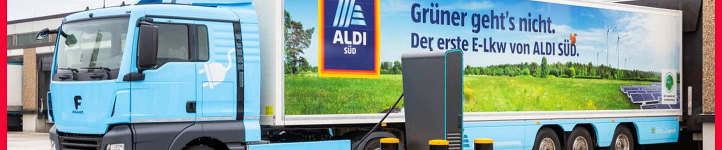 Aldi Süd E-LKW, Klimaschutzoffensive, Elektomobilität