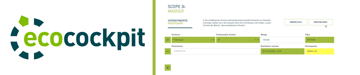 ecocockpit - Kostenloses Online-Tool zur Klima-Bilanzierung