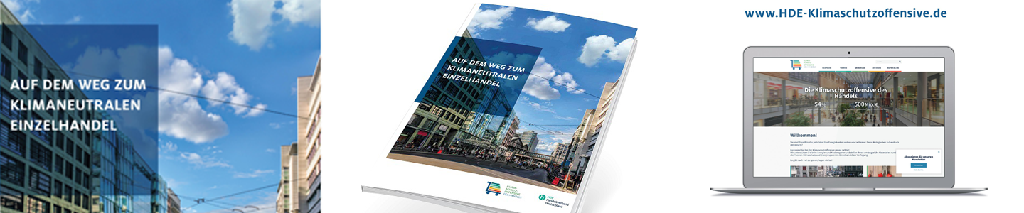 Klimaschutzoffensive: Broschüre "Auf dem Weg zum Klimaneutralen Einzelhandel"