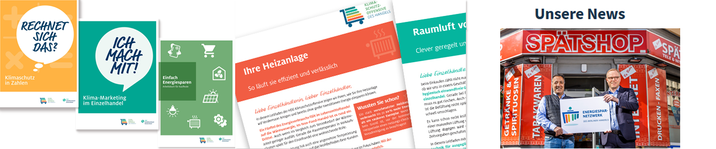 Klimaschutzoffensive: Broschüren, Infos und Newsletter für Klimaschutz im Einzelhandel Klimaschutzoffensive: Broschüren, Infos und Newsletter für Klimaschutz im Einzelhandel