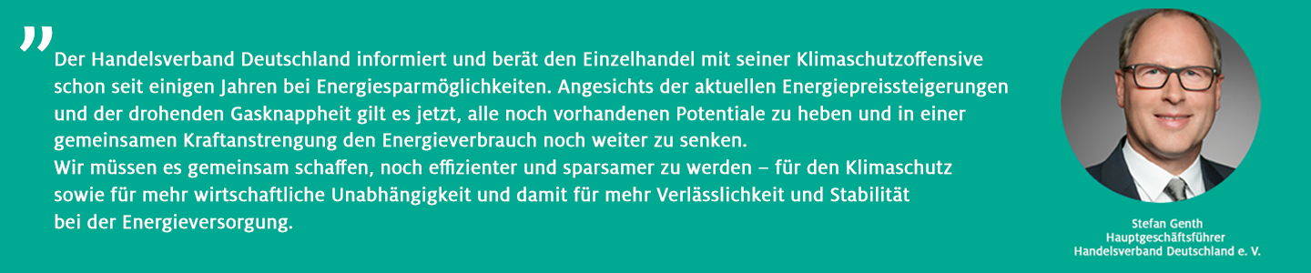 Klimaschutzoffensive: HDE unterstützt Verbändeinitiative des BMWK zum Energiespareng Klimaschutzoffensive: HDE unterstützt Verbändeinitiative des BMWK zum Energiespareng