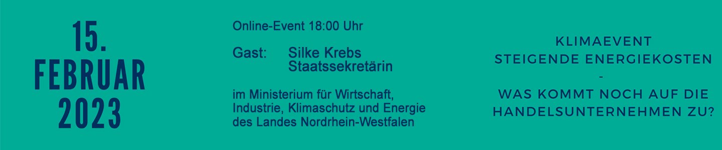 Klimaschutzoffensive-HDE Handelsverband-NRW Silke Krebs Klima-Event Einzelhandel Energiepreise