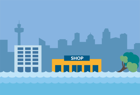 HDE-Adapt Klimaschutzoffensive Klimafolgenanpassung Überschwemmungen Einzelhandel