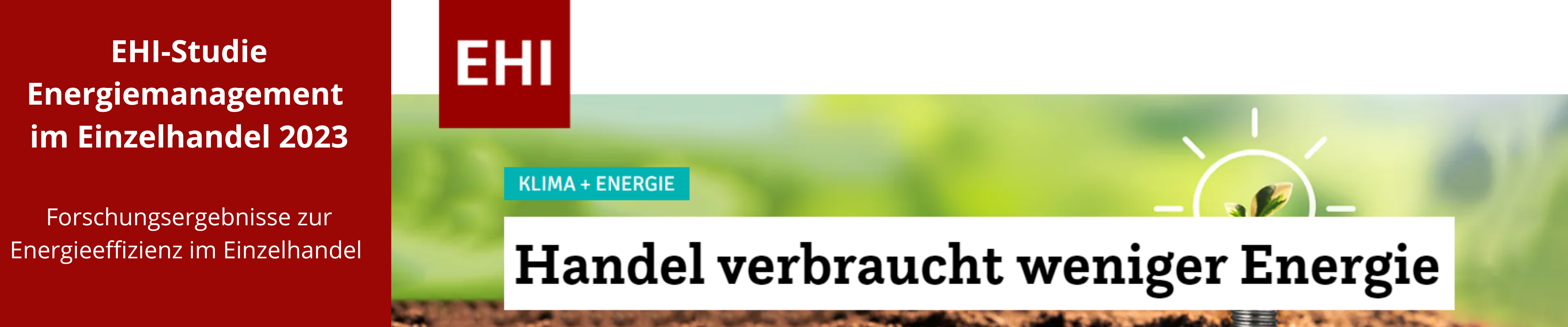 EHI-Studie 2023 Energiemanagement im Einzelhandel