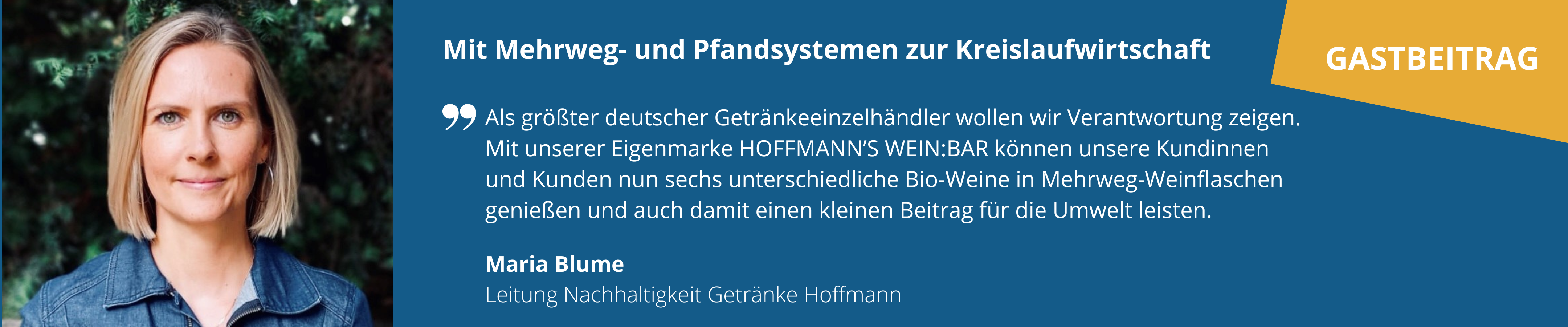 HDE-Klimaschutzoffensive Gastbeitrag Blume Getränke Hoffmann HDE-Klimaschutzoffensive Gastbeitrag Blume Getränke Hoffmann