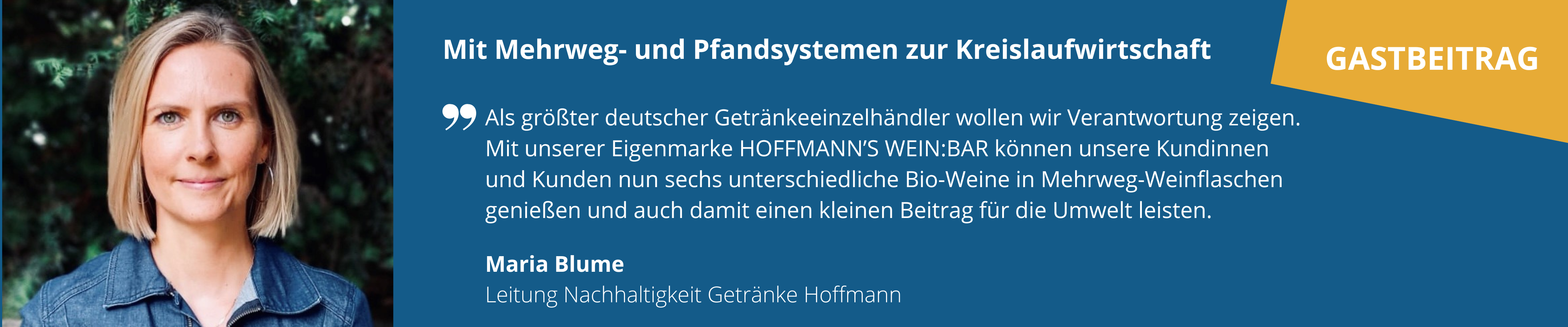 HDE-Klimaschutzoffensive Gastbeitrag Blume Getränke Hoffmann