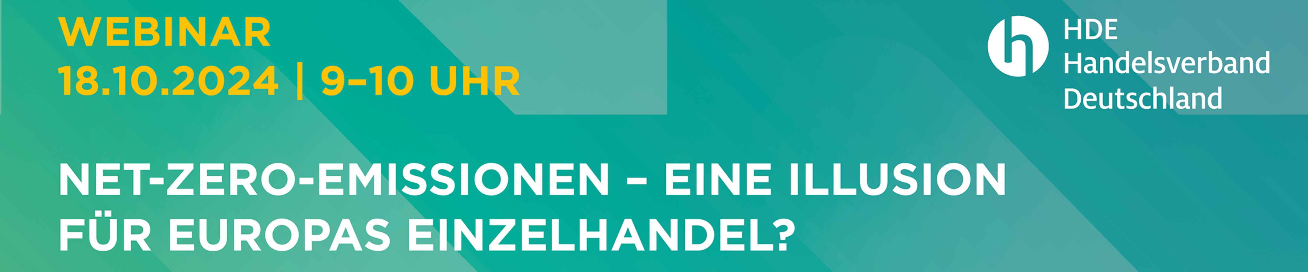 Handelsverband Deutschland HDE Webinar Net-Zero-Emissionen Einzelhandel Handelsverband Deutschland HDE Webinar Net-Zero-Emissionen Einzelhandel